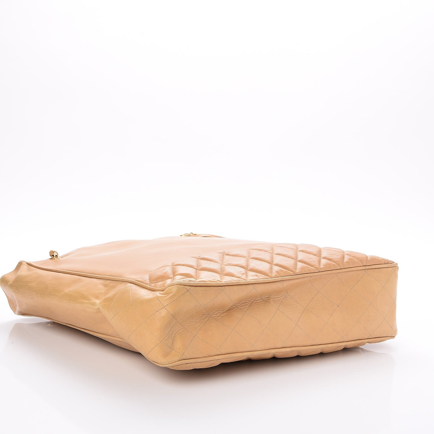 Chanel Lambskin Quilted Tote Beige 4 of 9
