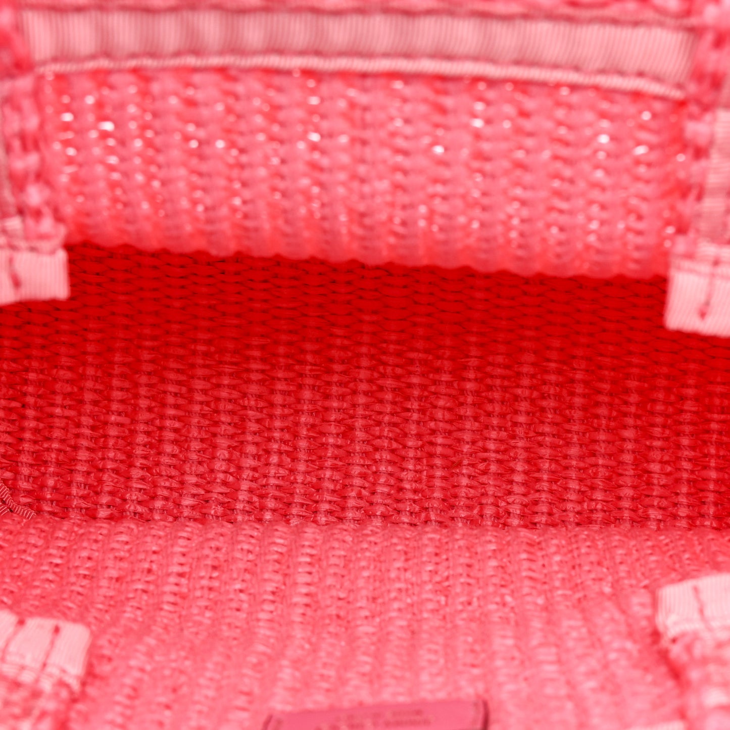 Raffia London Mini Logo Beach Tote Pink