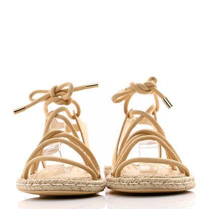 Chanel Suede Espadrille Sandals 36 Beige 2 of 9
