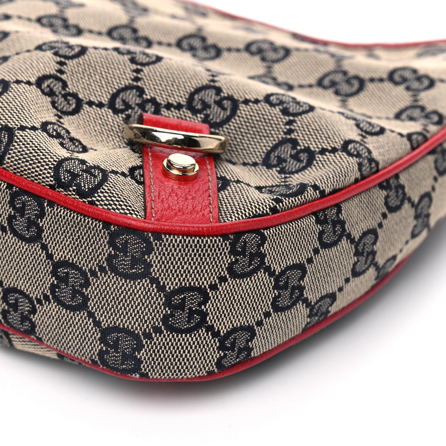 Monogram Medium Abbey D Ring Hobo Navy Red