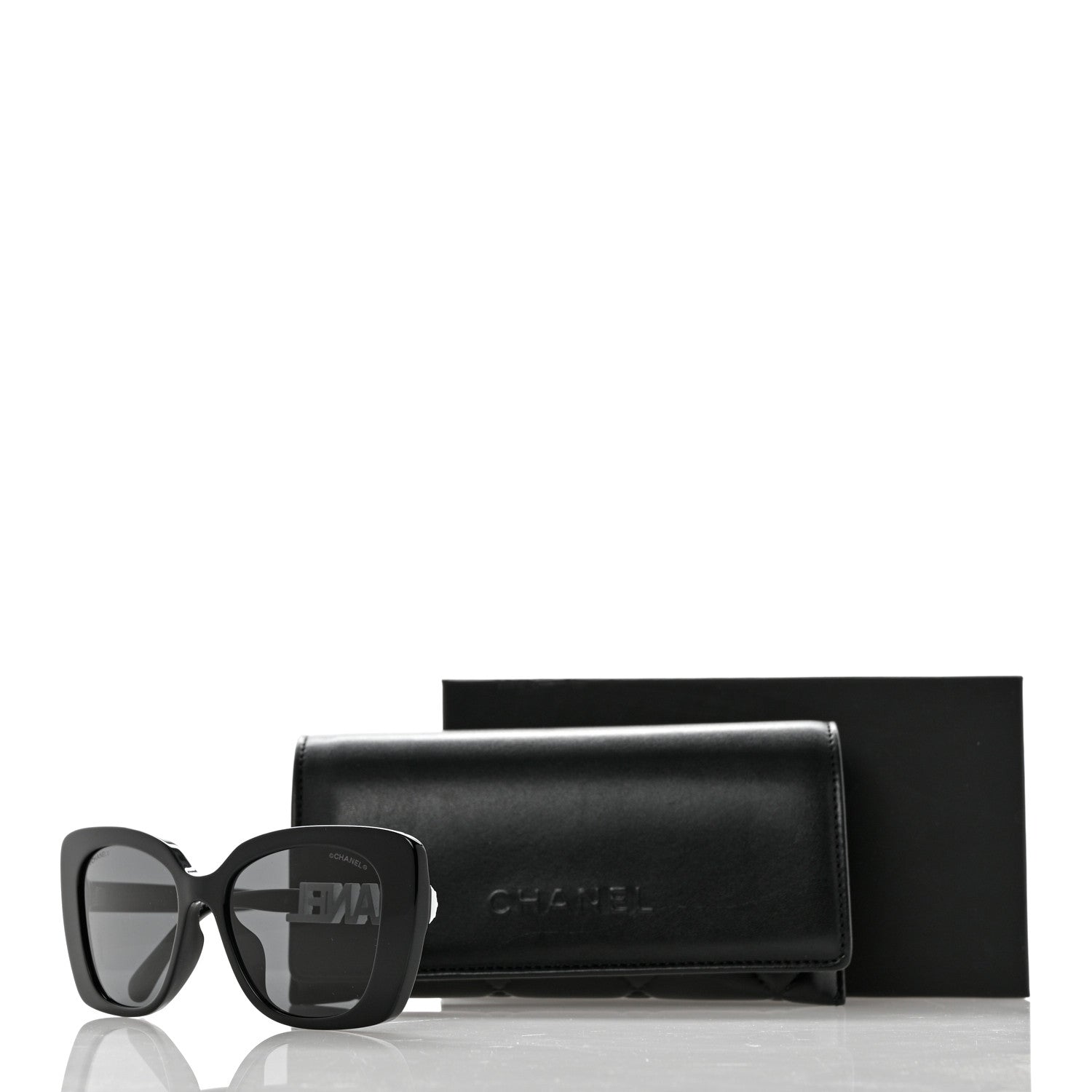 Chanel Acetate Strass Square Sunglasses 5422-B-A Black White 8 of 8