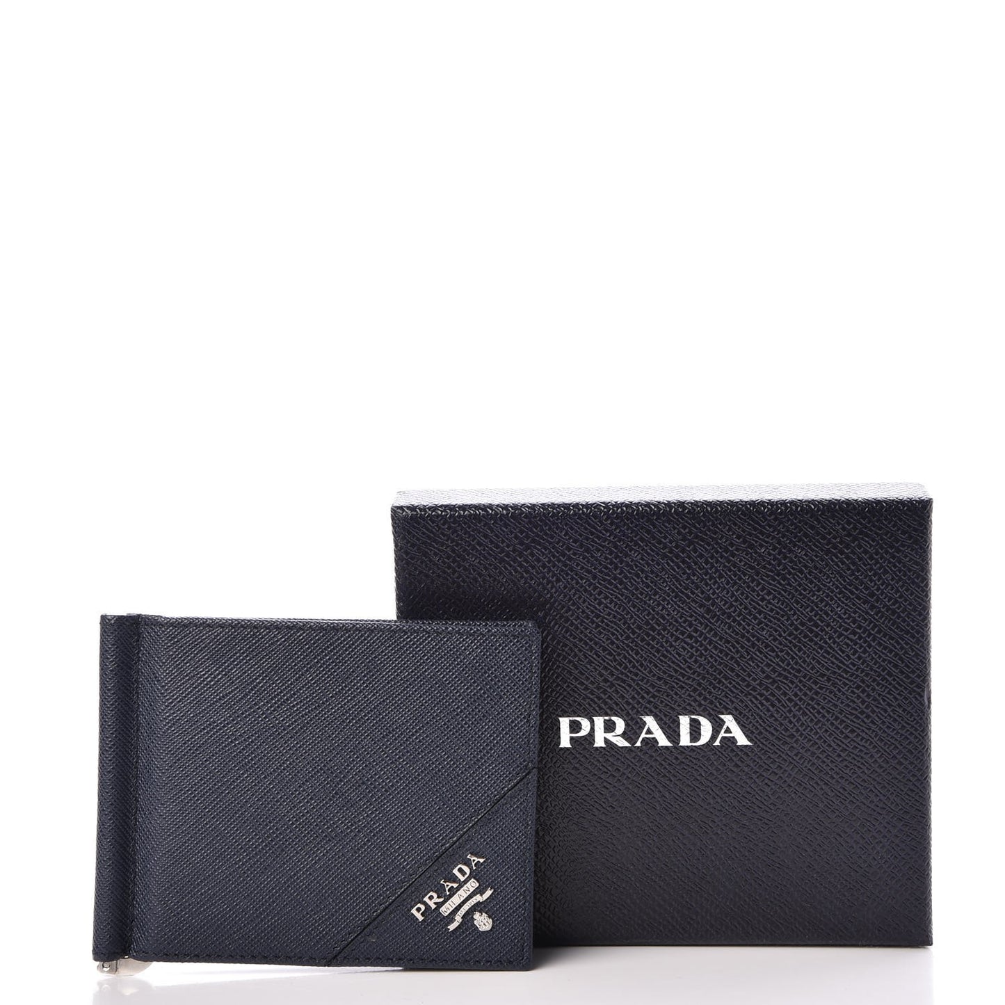 Saffiano Metal Money Clip Bi-Fold Wallet Baltico