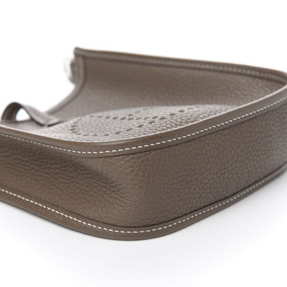 Hermes Taurillon Clemence Amazone Evelyne TPM Etoupe Bleu Indigo 7 of 9