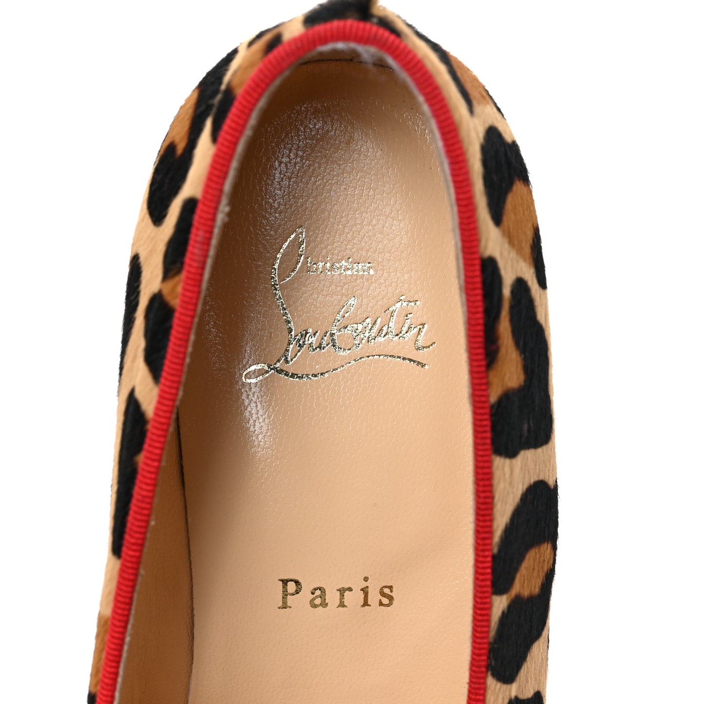 Pony Hair Leopard Print Octavian Bolla Flat Loafer 36.5 Brown White Multicolor