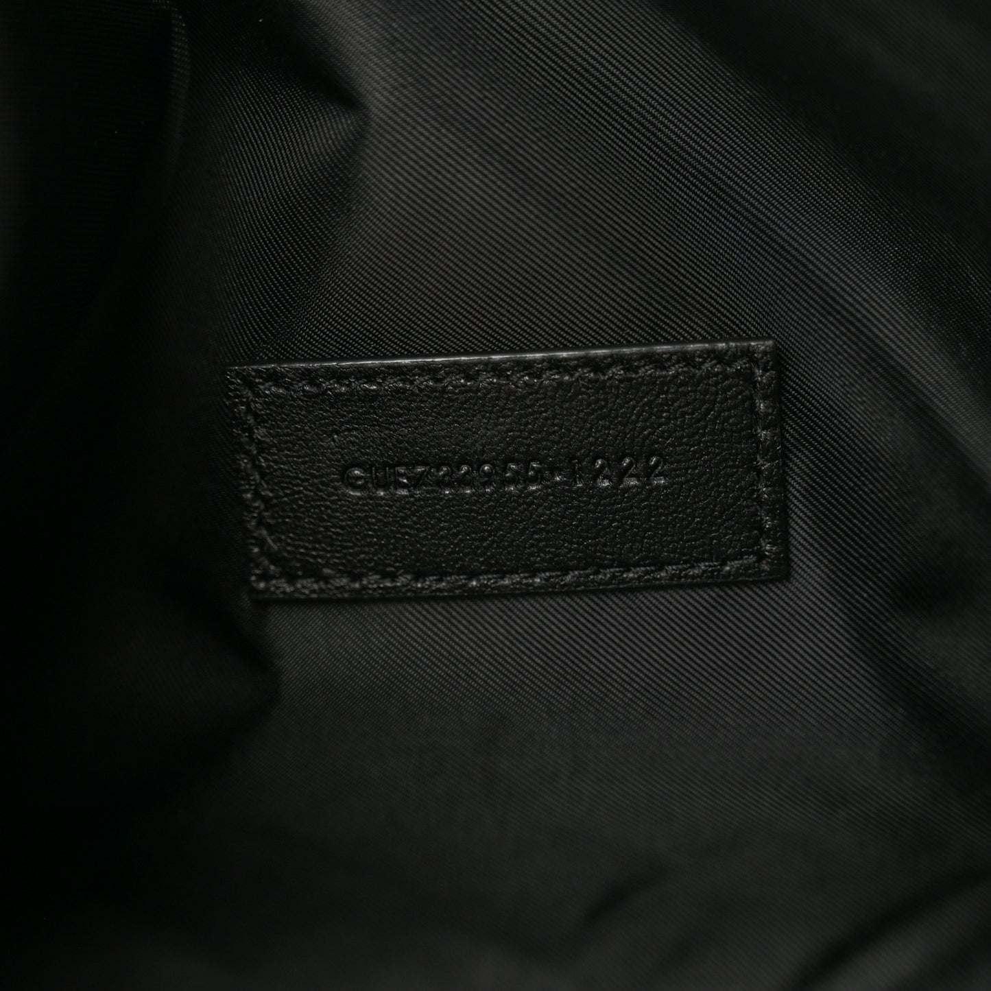 Lambskin Quilted Gaby Cosmetic Pouch Black