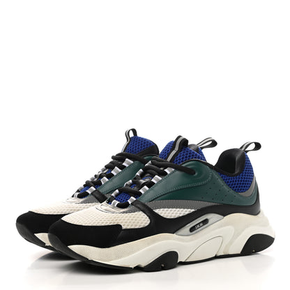 Christian Dior Technical Mesh Calfskin Mens B22 Sneakers 44 Dark Blue 3 of 10