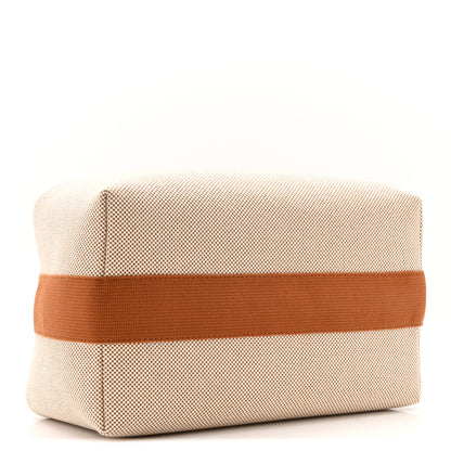 Hermes Canvas Large Bride-A-Brac Cabriole Case Biscuit 4 of 9
