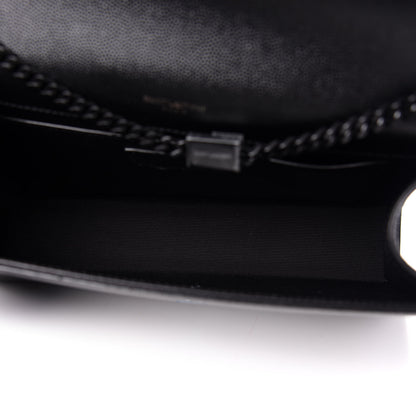 Saint Laurent Grain De Poudre Medium Classic Monogram Kate Satchel Black 5 of 10