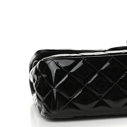 Chanel Patent Quilted Jumbo Double Flap Black 8 of 11