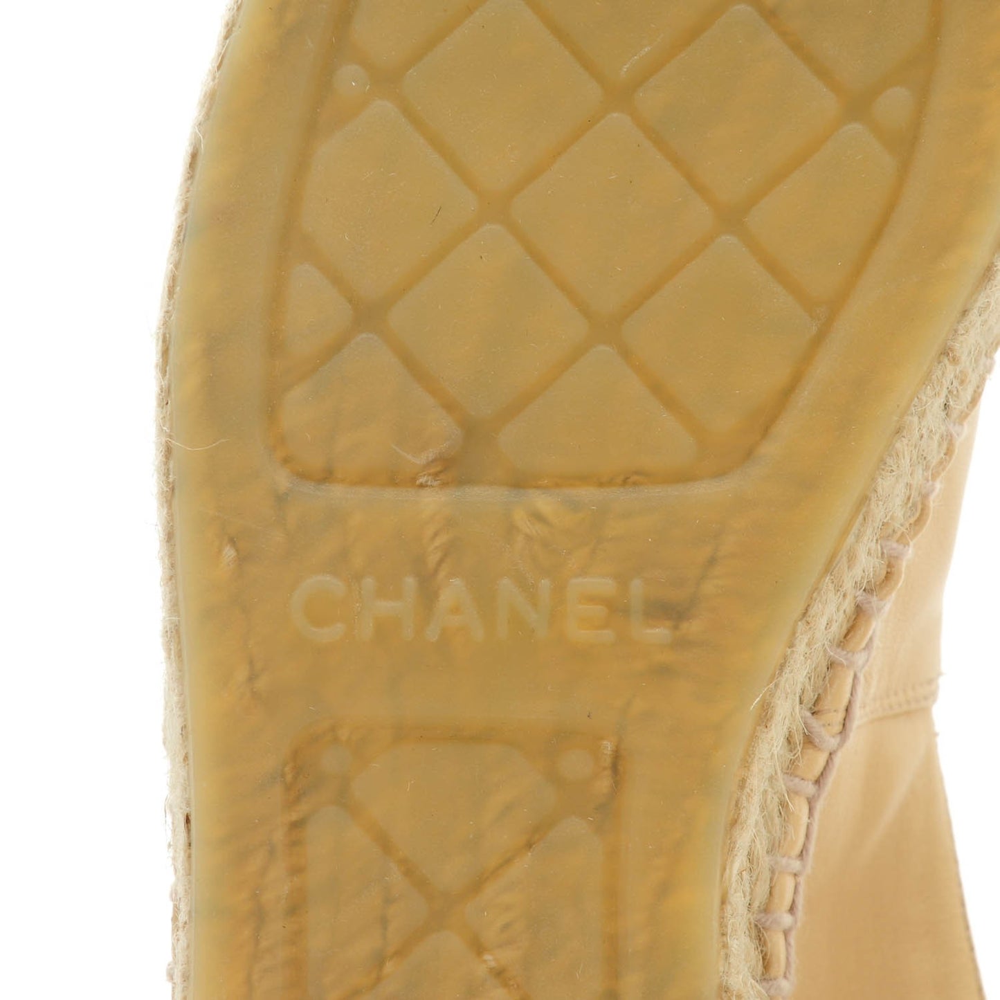 Lambskin CC Espadrilles 35 Beige Black