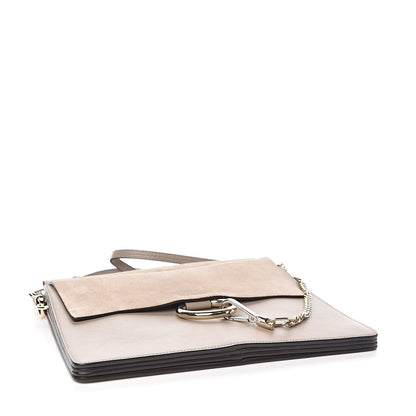 Chloe Calfskin Suede Medium Faye Shoulder Bag Motty Grey 4 of 9