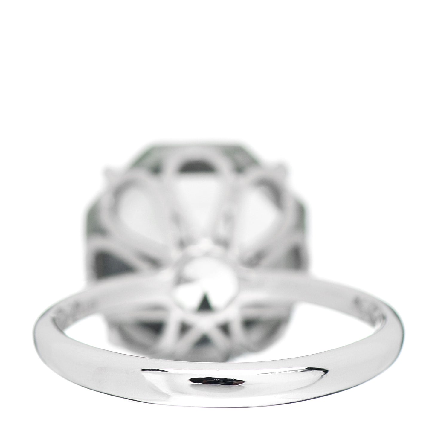 Sterling Silver Green Quartz Octagonal Sparklers Cocktail Ring 54 7