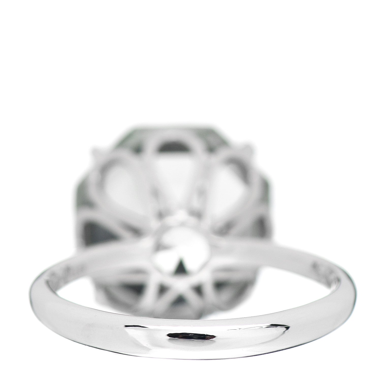 Tiffany Sterling Silver Green Quartz Octagonal Sparklers Cocktail Ring 54 7 4 of 5