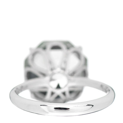Tiffany Sterling Silver Green Quartz Octagonal Sparklers Cocktail Ring 54 7 4 of 5