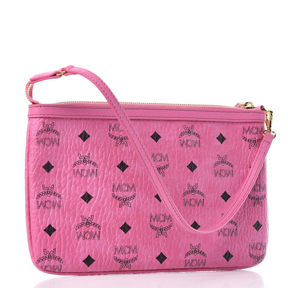 MCM Visetos Anya Shopper Tote Pouch Pink 3 of 7