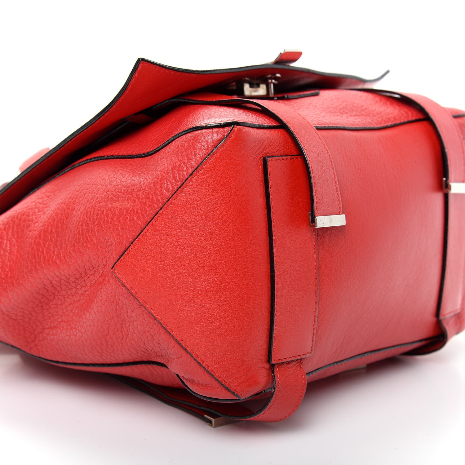 Proenza Schouler Pebbled Calfskin Small PS Courier Backpack Red 5 of 9