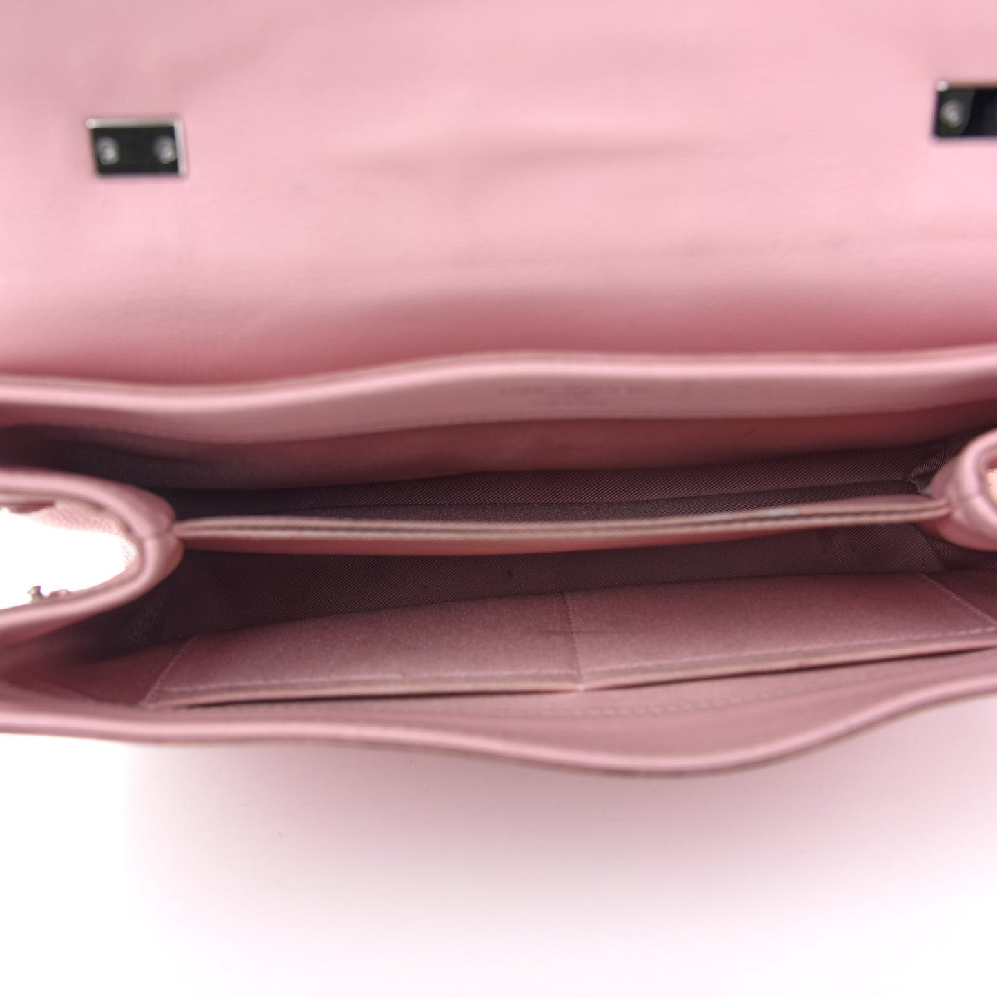 Soft Calfskin Lockme II Top Handle Rose Ballerine