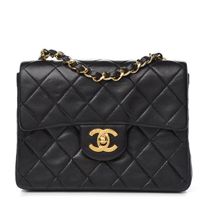 Chanel Lambskin Quilted Mini Square Flap Black 1 of 9
