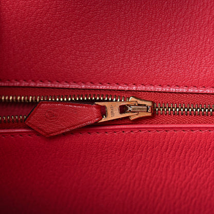 Hermes Ostrich Birkin 35 Rouge Vif 16 of 37