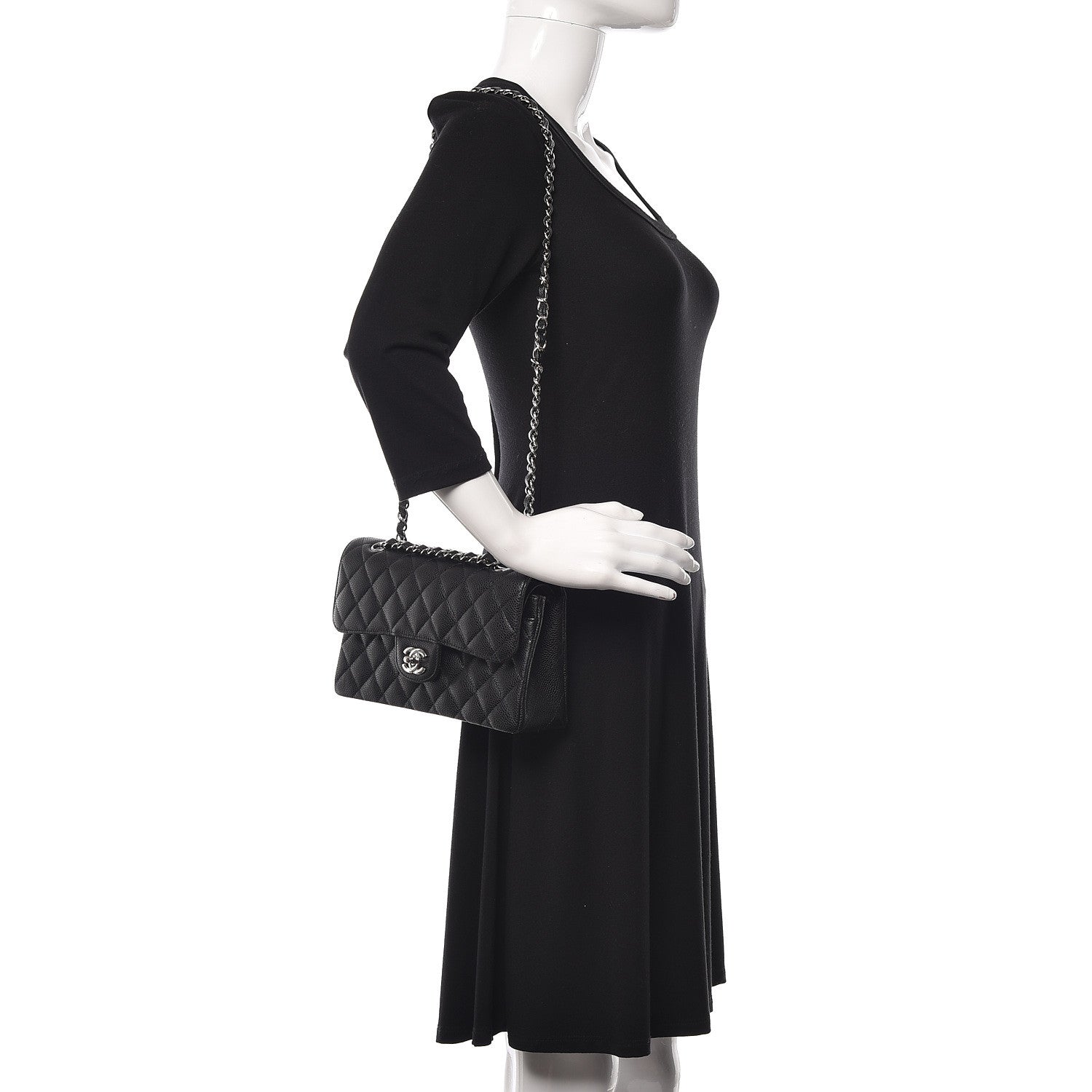 Chanel Caviar Quilted Small Double Flap Black 2 of 11