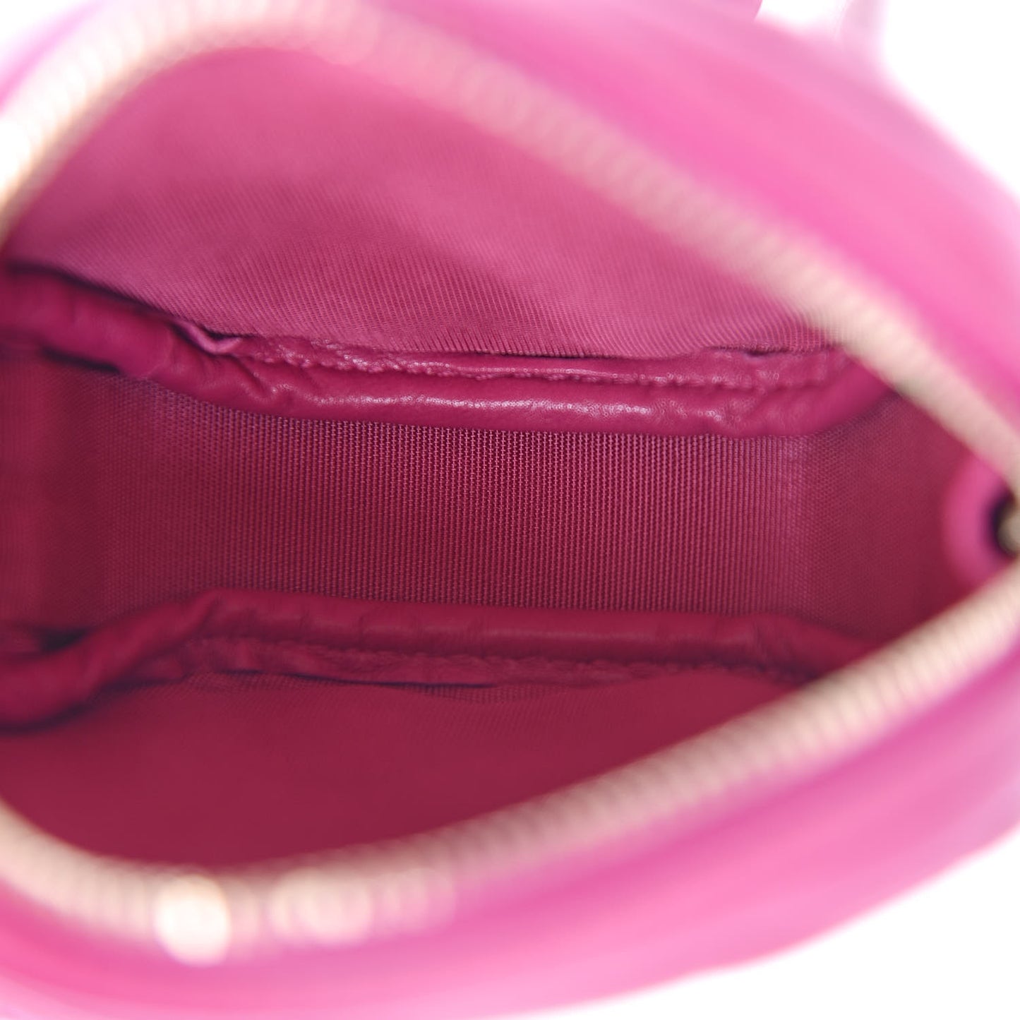 Wool Tweed Lambskin Quilted 19 Wallet On Chain WOC and Coin Purse Fuchsia