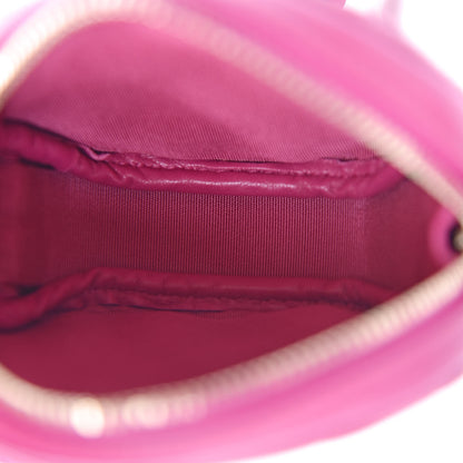 Chanel Wool Tweed Lambskin Quilted 19 Wallet On Chain WOC and Coin Purse Fuchsia 6 of 17