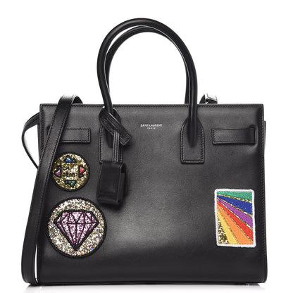 Saint Laurent Calfskin Patchwork Baby Sac De Jour Black Multi 1 of 7