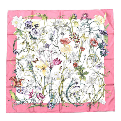 Gucci Silk Flora Infinity Chrissy Square Scarf Pink 1 of 5