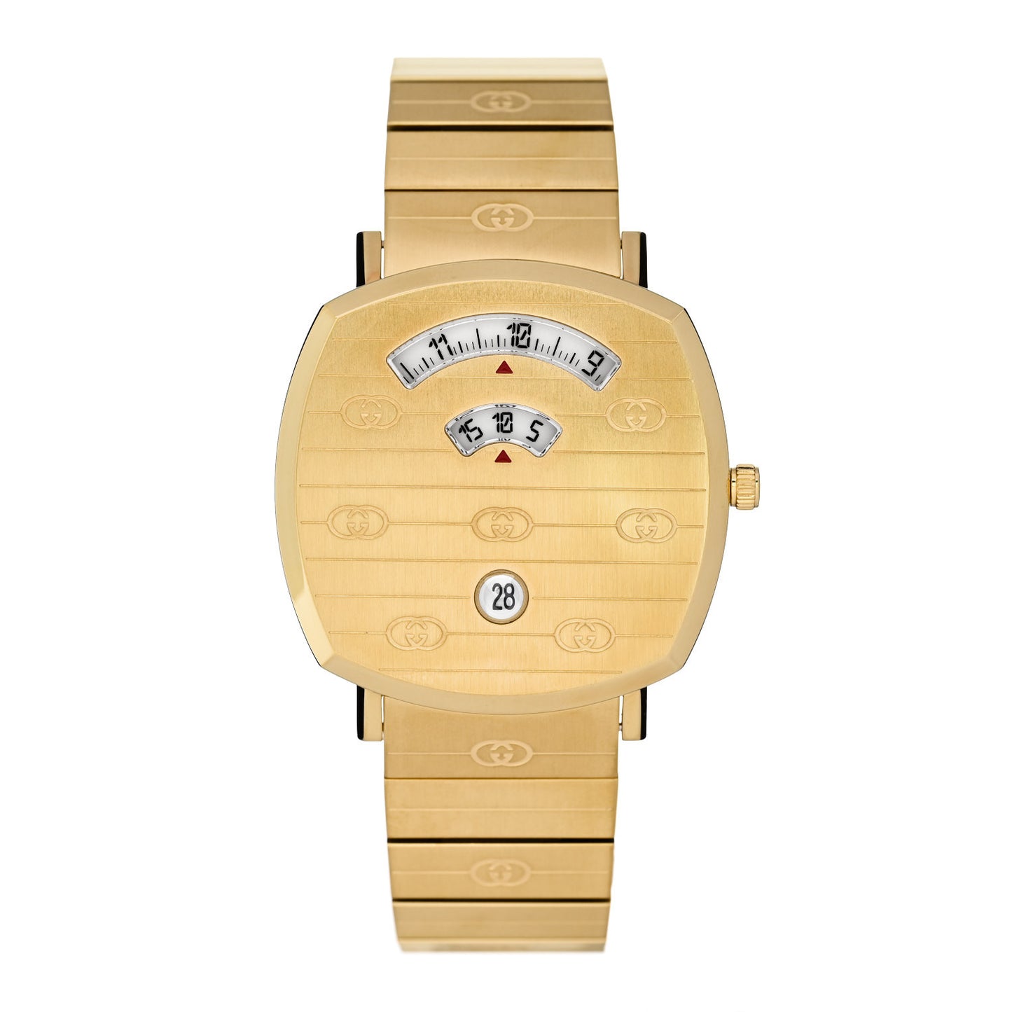 Stainless Steel 38mm Grip Quartz Watch Gold