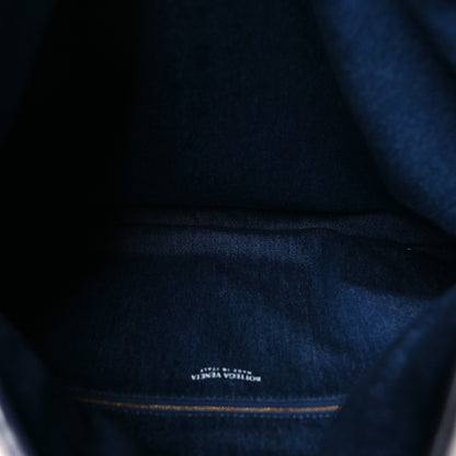 Bottega Veneta Denim Nappa Intrecciato Large Hop Abyss Indigo 4 of 9