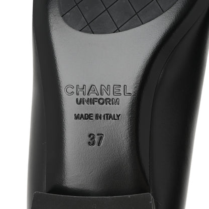 Chanel Lambskin Cap Toe Ballerina Flats 37 Black 7 of 9