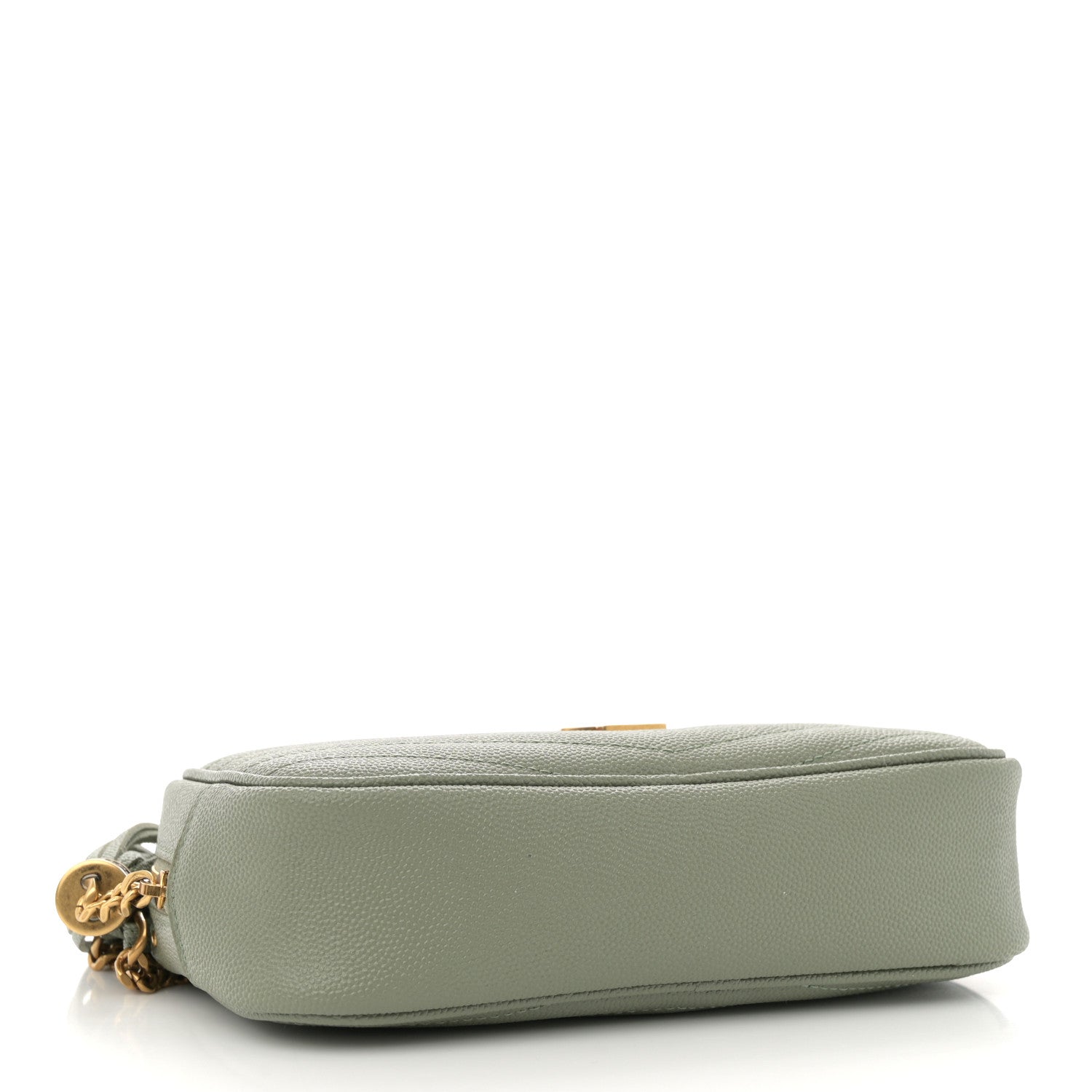 Saint Laurent Grain De Poudre Matelasse Monogram Mini Lou Camera Bag Light Sage 4 of 13