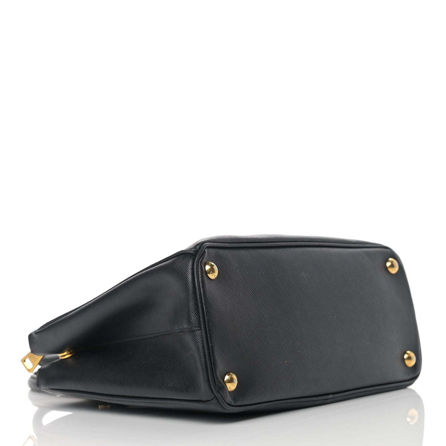Saffiano Small Galleria Double Zip Tote Black