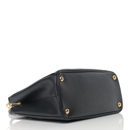 Prada Saffiano Small Galleria Double Zip Tote Black 4 of 17