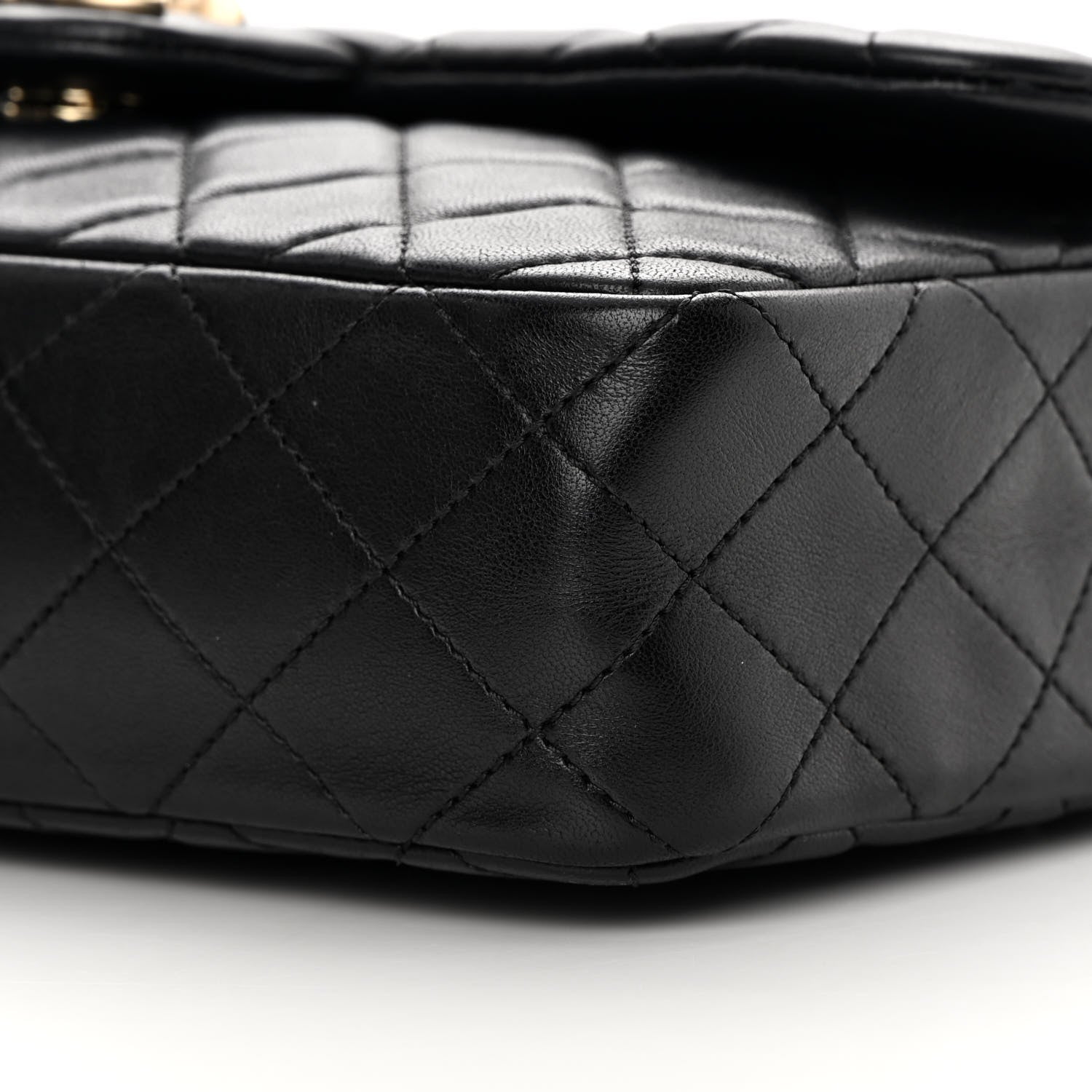 Chanel Lambskin Quilted Medium Westminster Pearl Flap Black 10 of 14