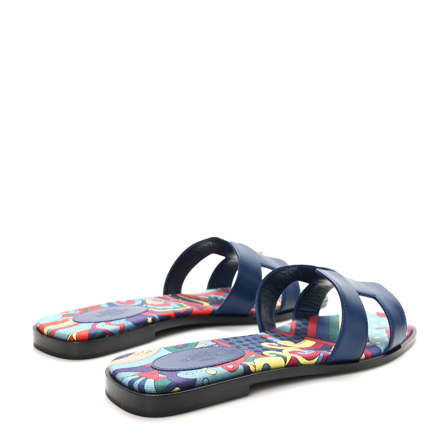 Hermes Swift Oran Sandals 40 Bleu Maritime 5 of 10