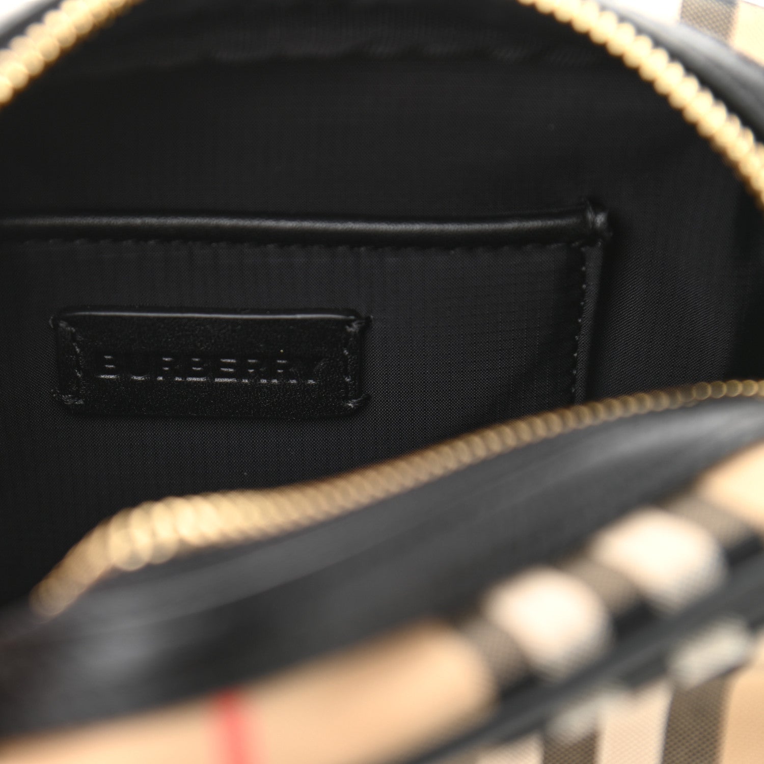 Burberry Vintage Check Calfskin Deer Camera Bag Archive Beige 5 of 8