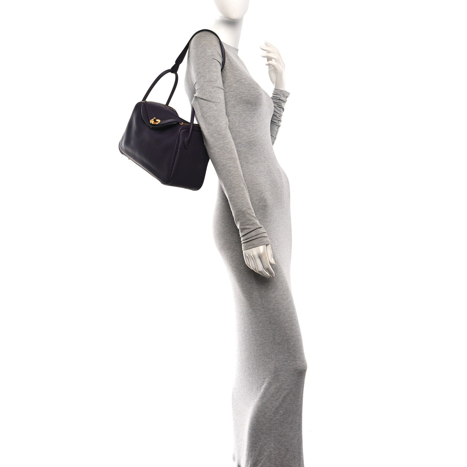Hermes Taurillon Clemence Lindy 26 Raisin 2 of 11