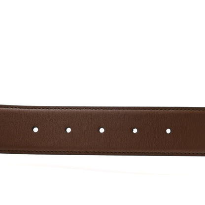 Gucci Calfskin Interlocking G 37mm Belt 80 32 Nut Brown 3 of 6