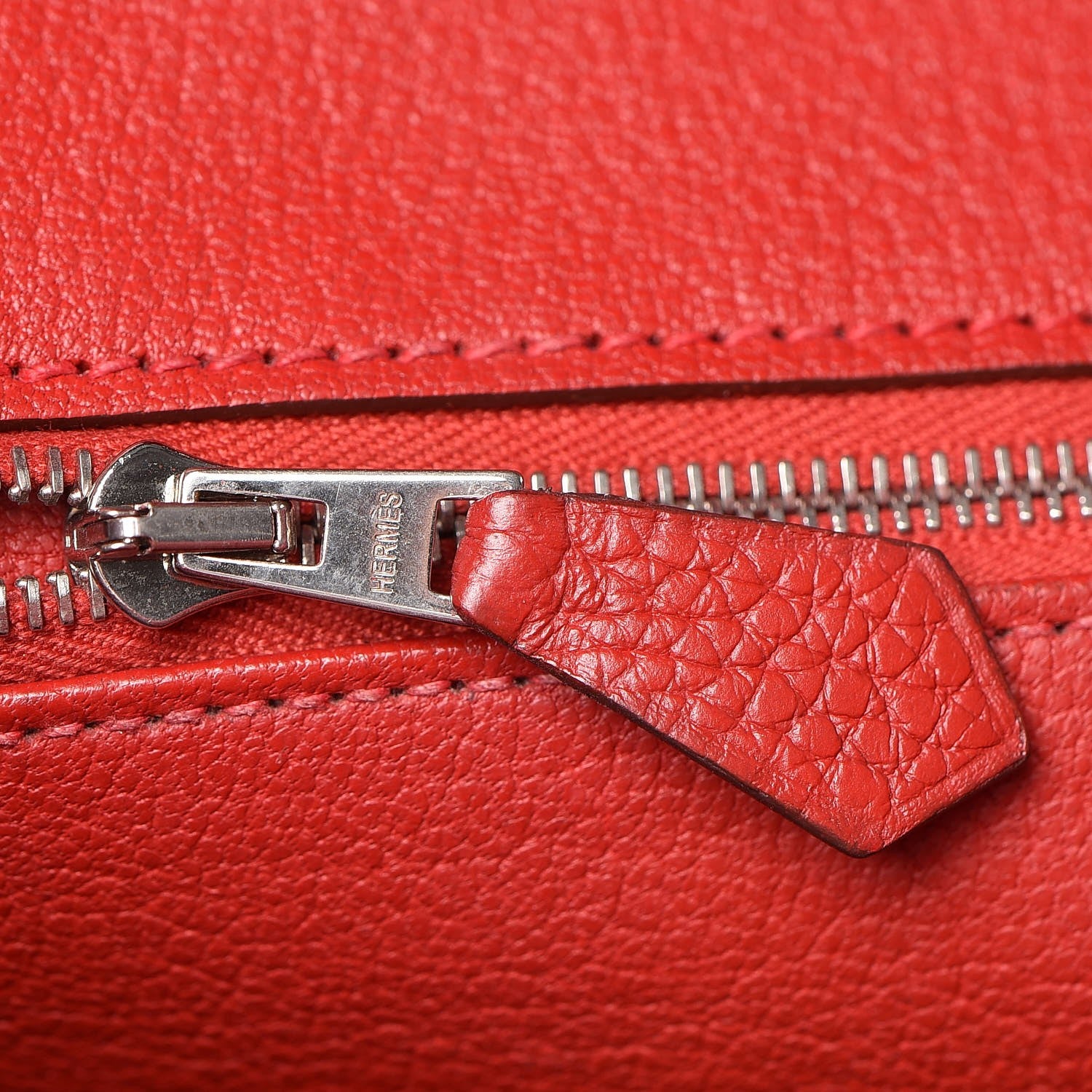 Hermes Taurillon Clemence Birkin 35 Rouge Casaque 19 of 36