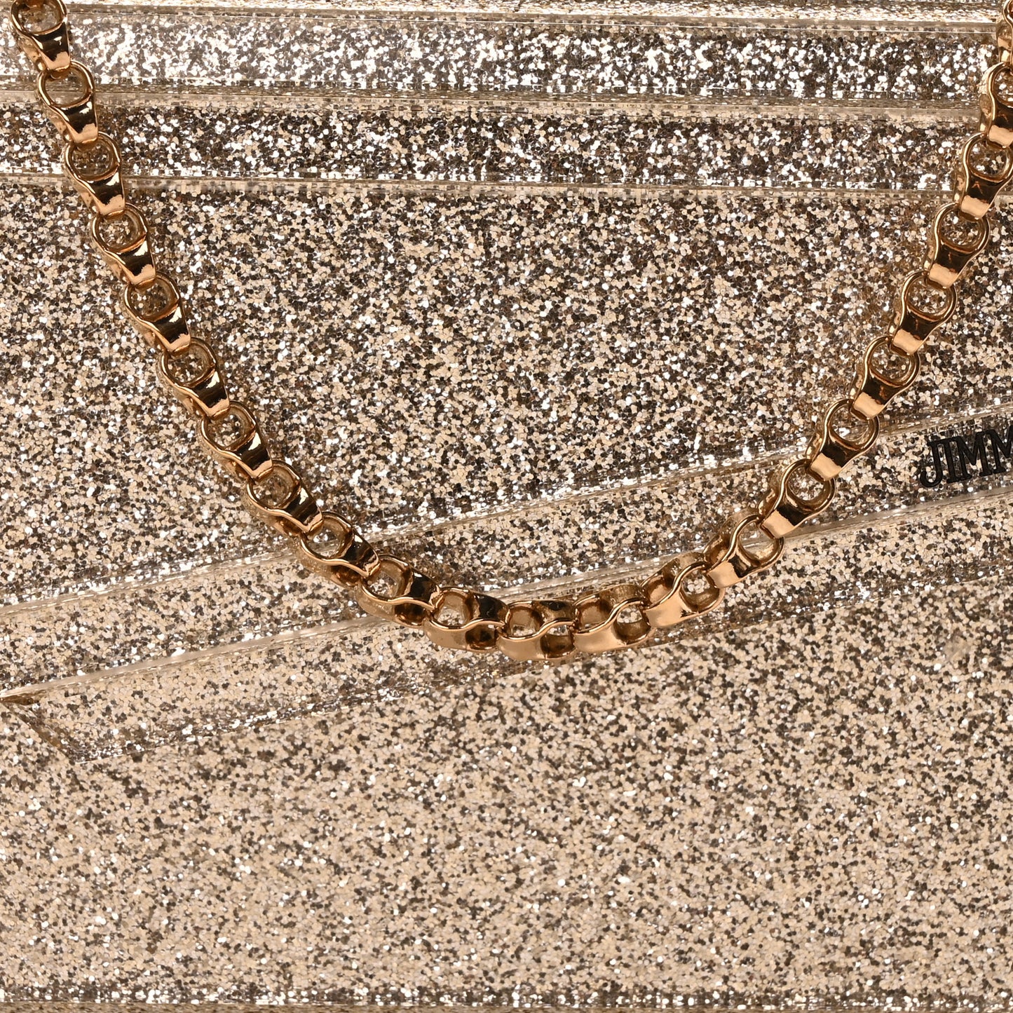 Acrylic Glitter Micro Candy Clutch Gold
