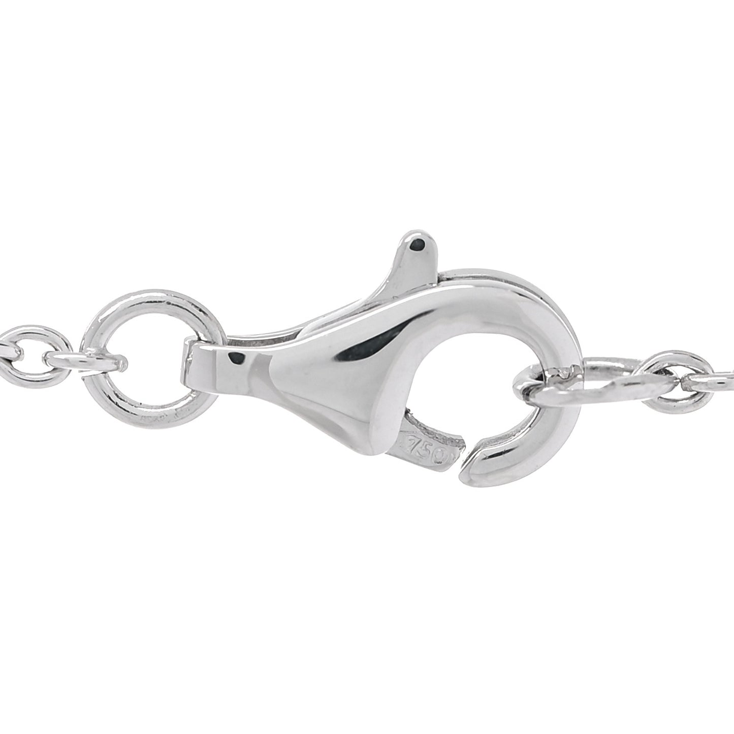 18K White Gold Diamond Bouton de Camelia Pendant Necklace