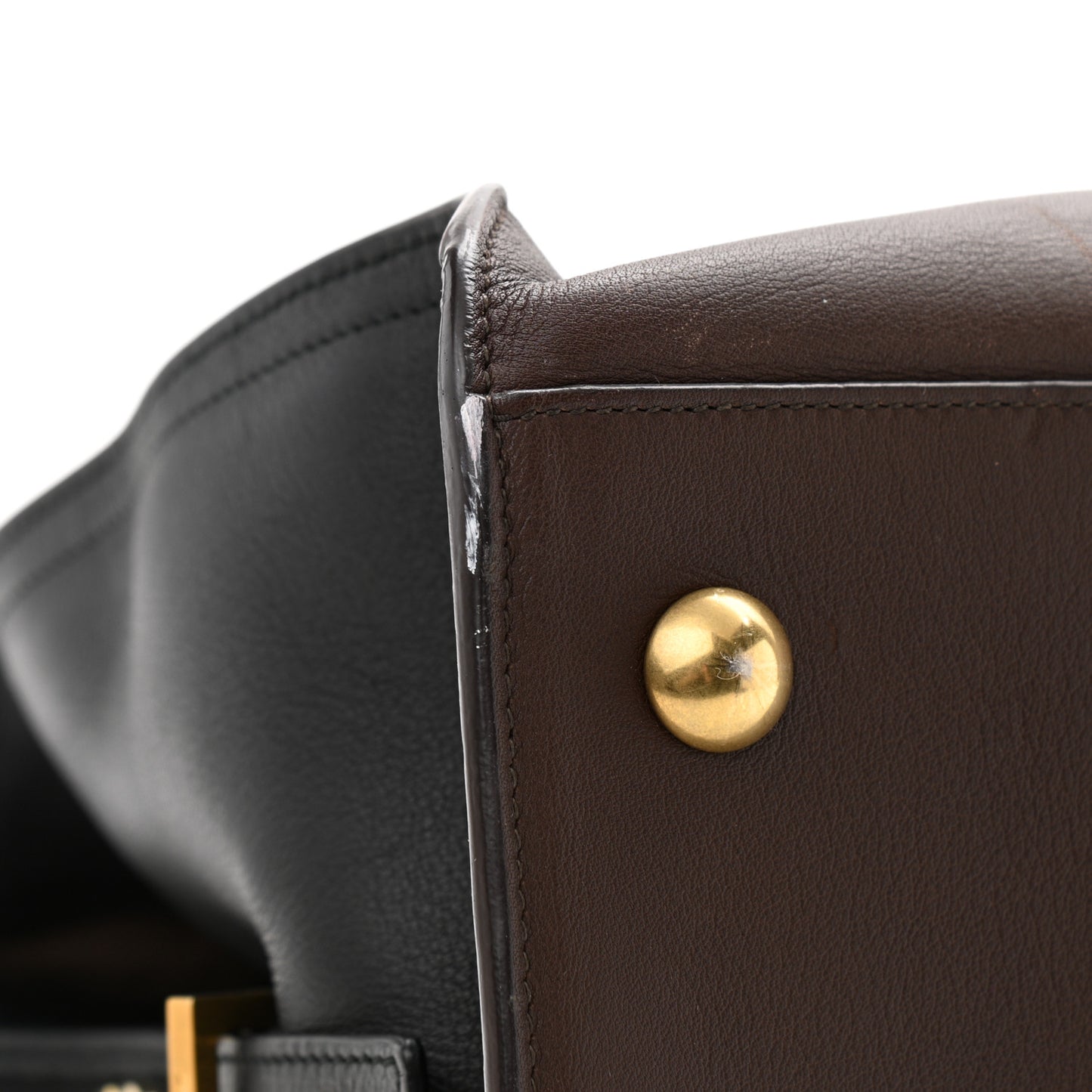 Calfskin Small Classic Y Cabas Brown