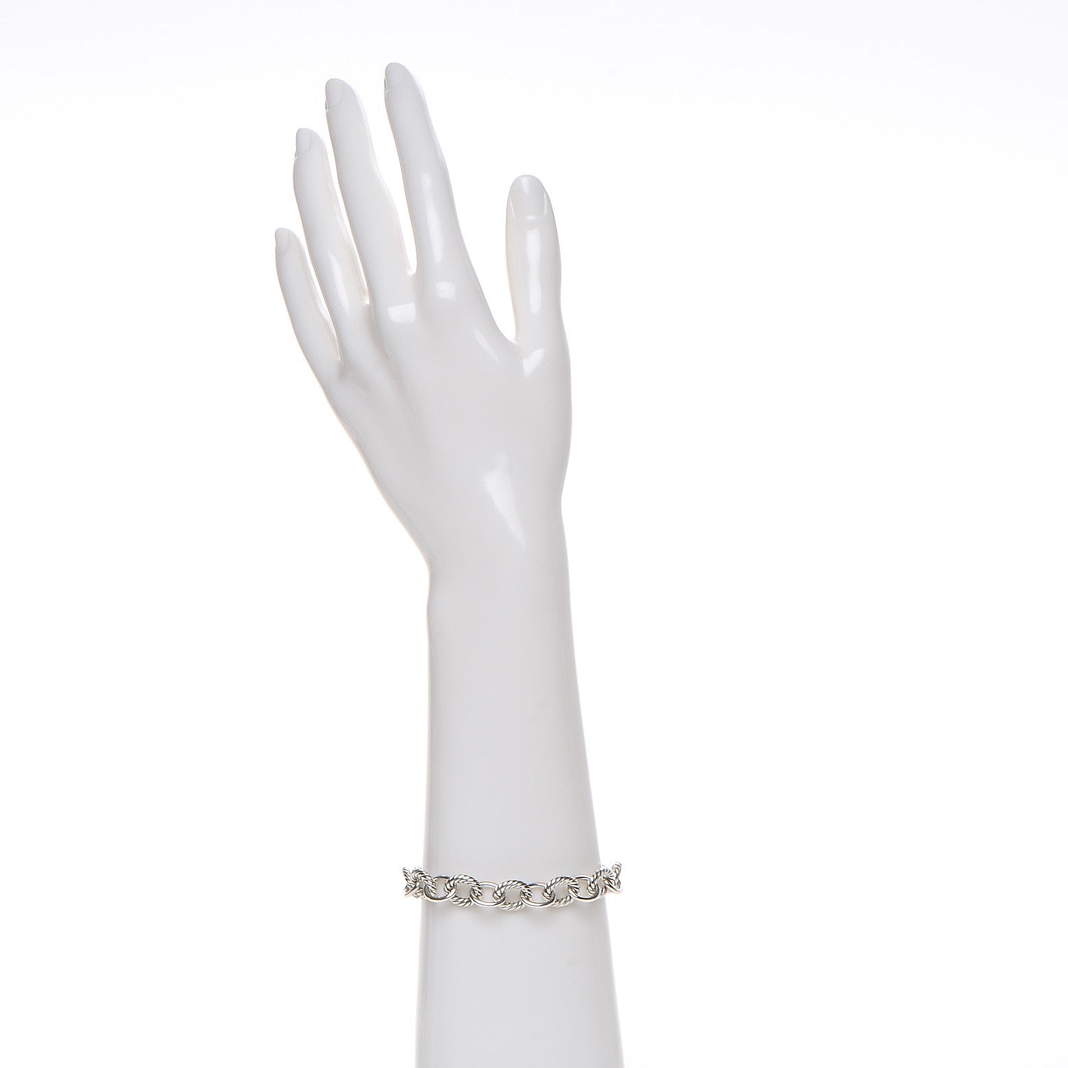 David Yurman Sterling Silver 10mm Medium Oval Link Bracelet 2 of 5