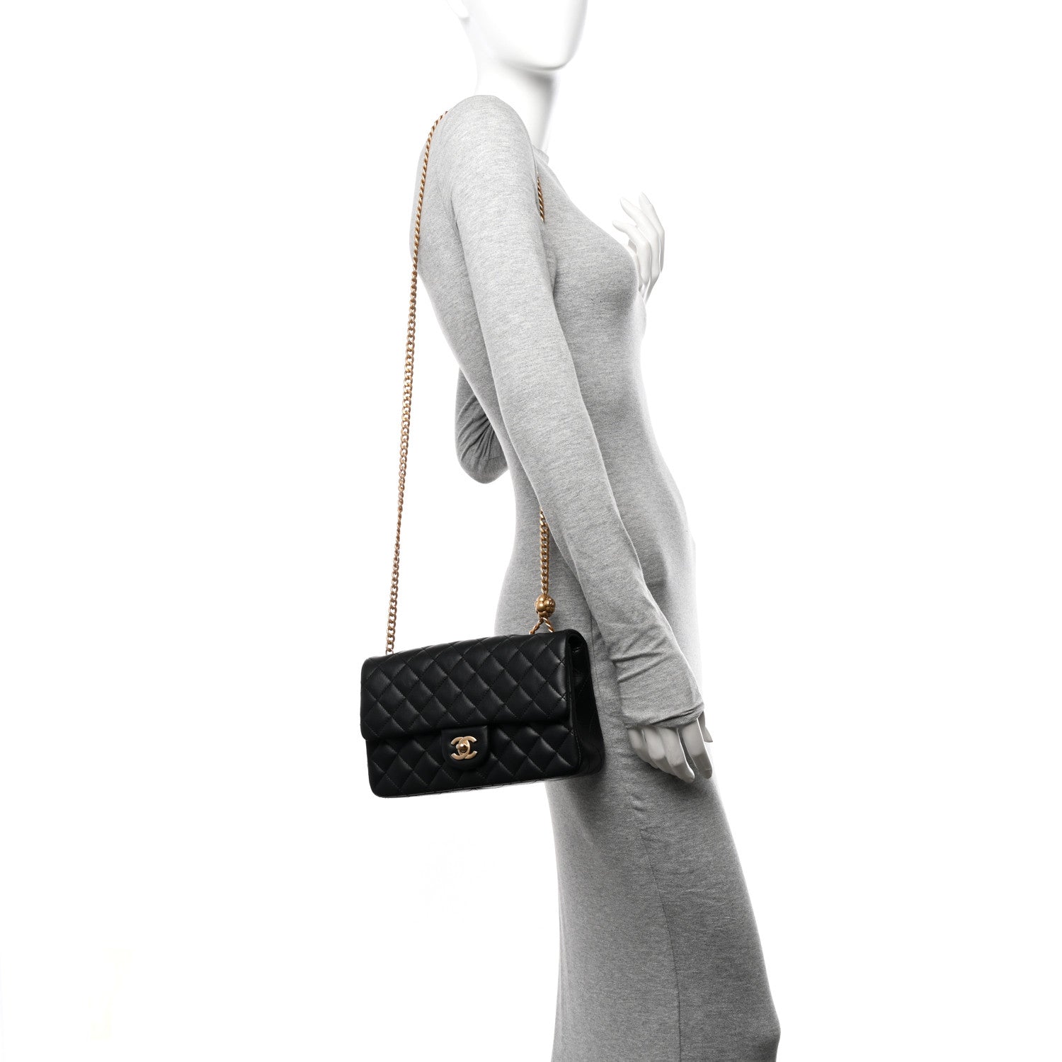 Chanel Lambskin Quilted Small Sweet Camellia Flap Black 2 of 11