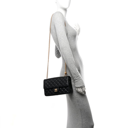 Chanel Lambskin Quilted Small Sweet Camellia Flap Black 2 of 11