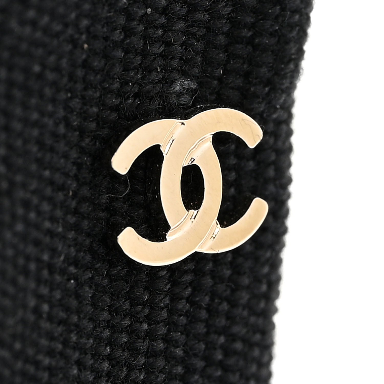 Chanel Grosgrain Bow CC Hair Clip Black 3 of 4