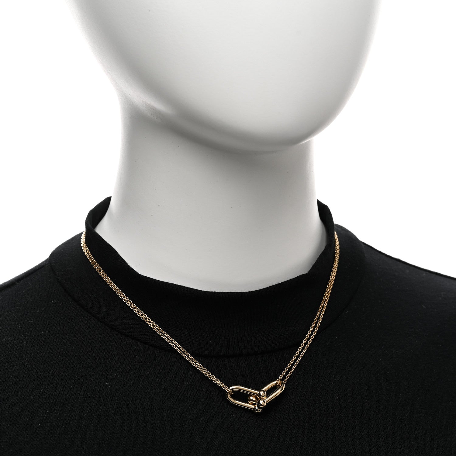 Tiffany 18K Yellow Gold HardWear Double Link Pendant Necklace 2 of 5