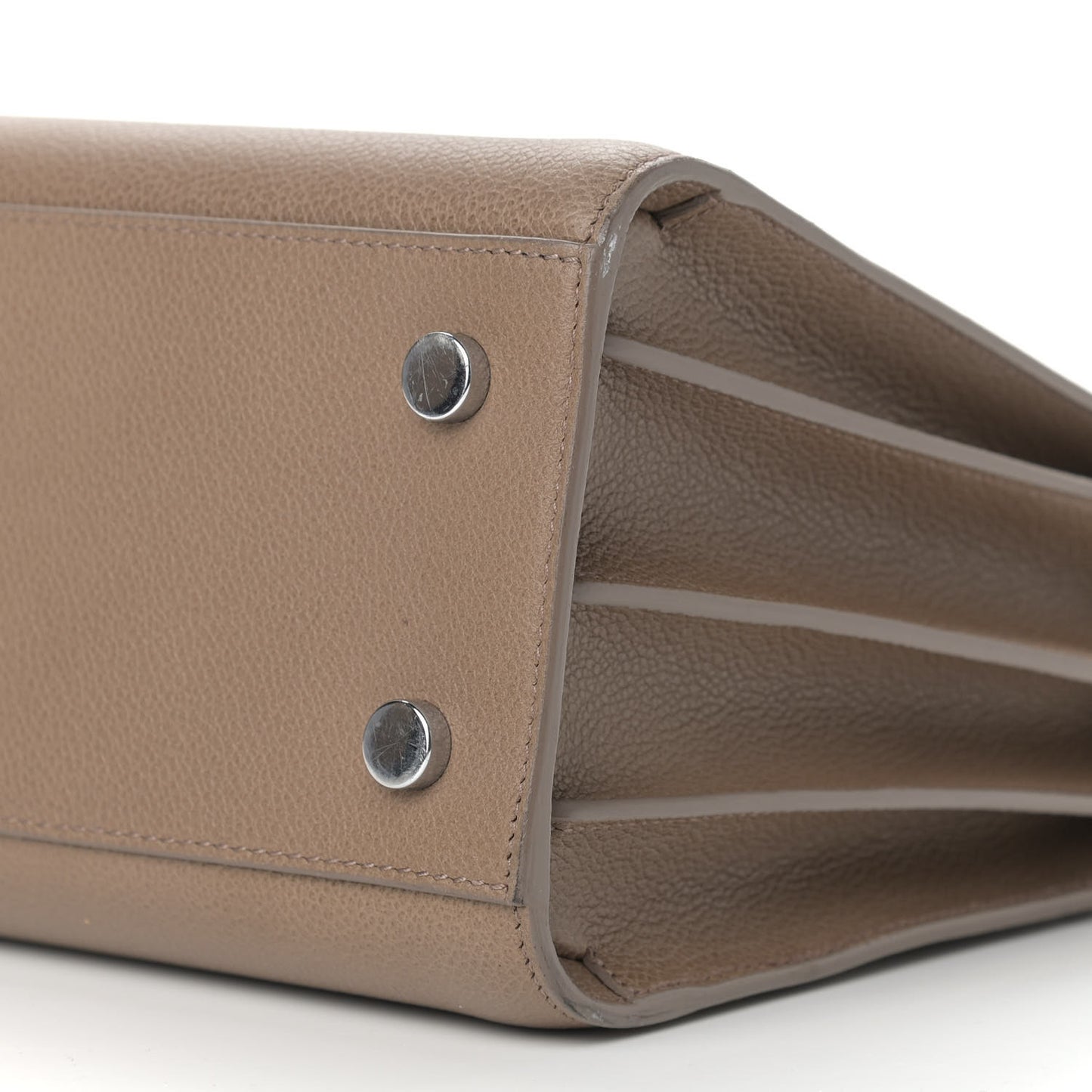 Grained Calfskin Small Sac De Jour Taupe