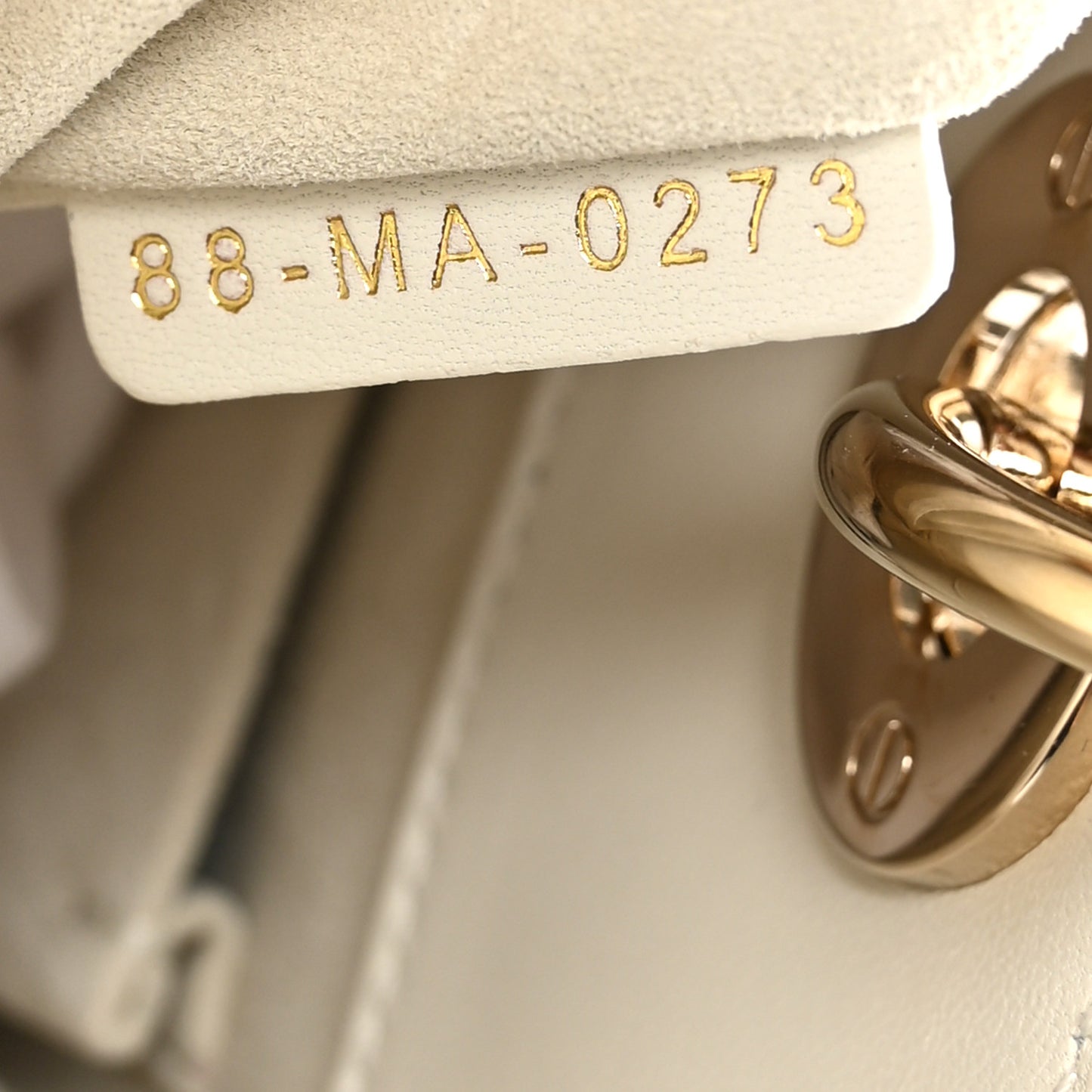 Lambskin Cannage Medium Lady Dior Ivory